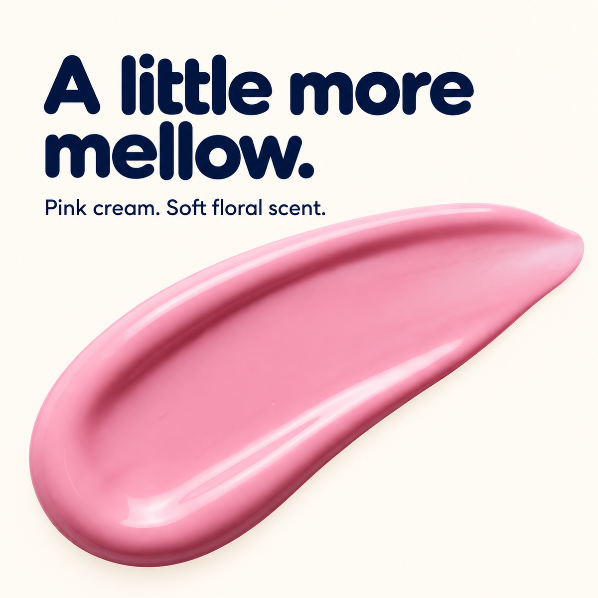 Pink cream texture with a soft floral scent