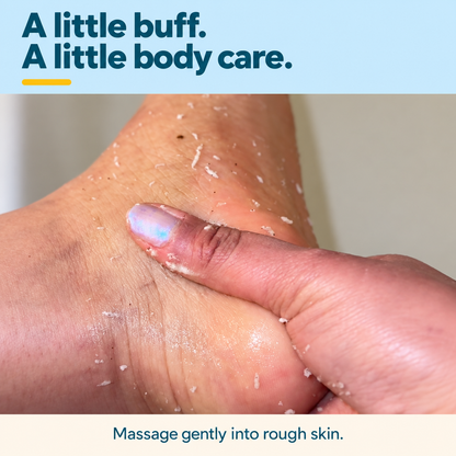 Massage Callus Eraser gently into rough skin on the heel